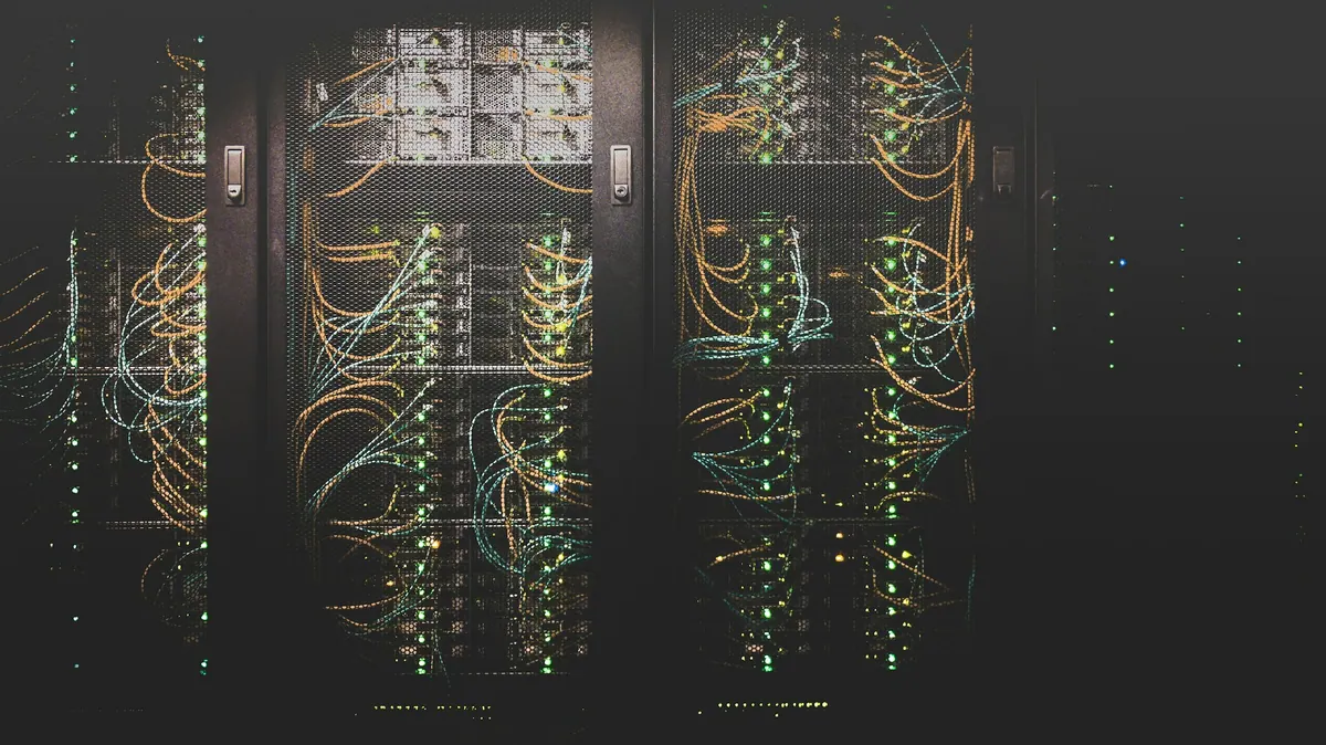 Server racks with structured cabling supporting application hosting infrastructure